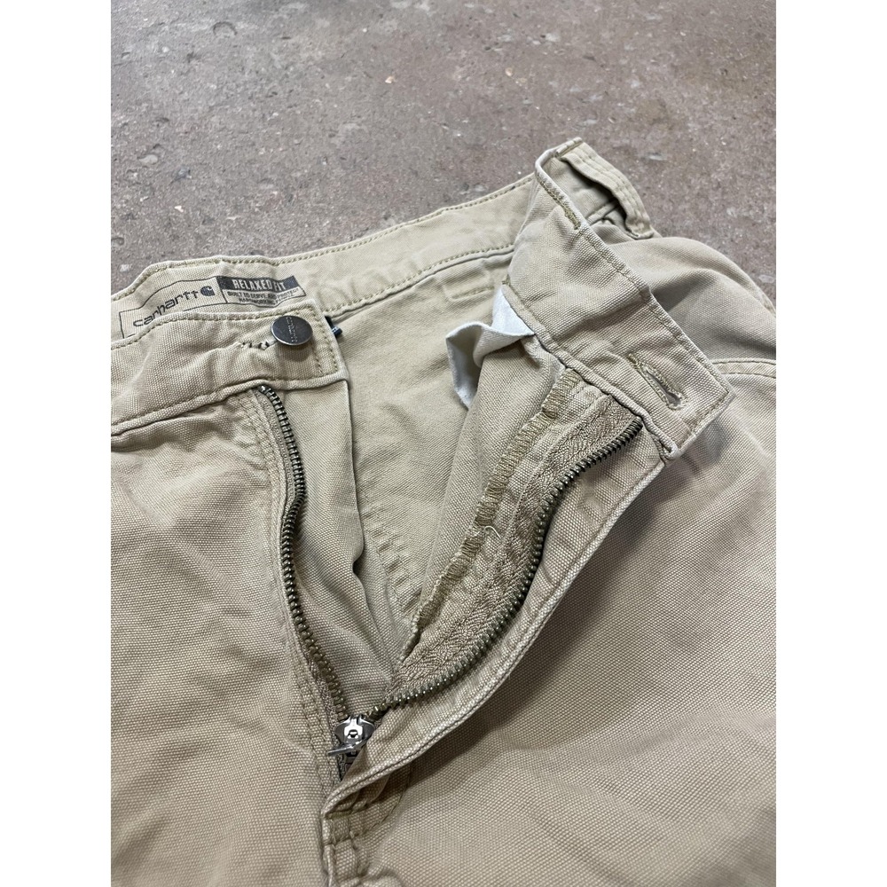 Carhartt Rugged Flex Canvas Work Pants Mens 34x34 Khaki‎ Tan Relaxed Fit 102291 - Picture 6 of 16